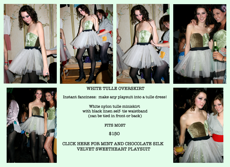 White Tulle Overskirt
